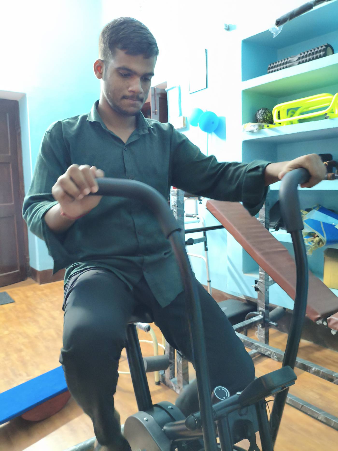 Stepper machine exercise session